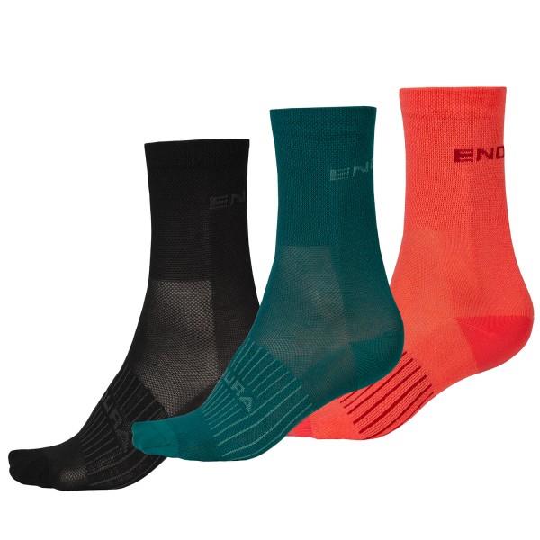 Nogavice ENDURA WMS CoolMax Race 3-Pack