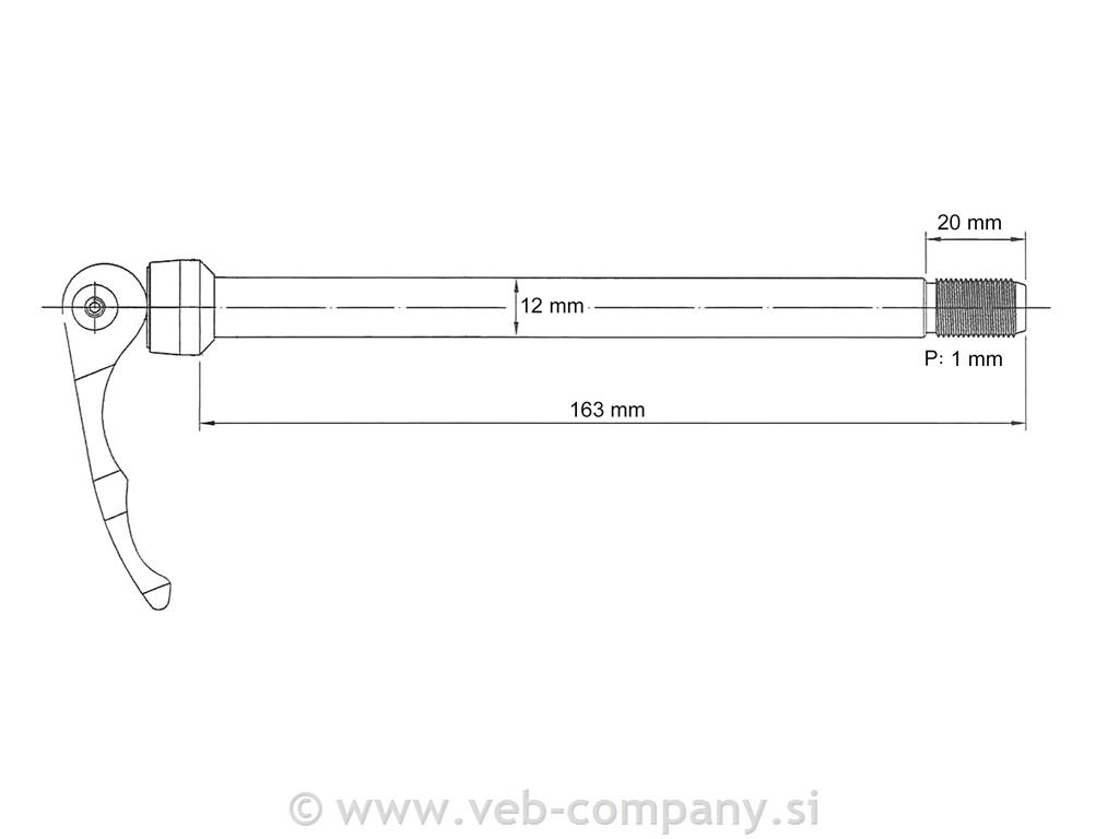 Zapiralo NOVATEC QR264 Thru Axle