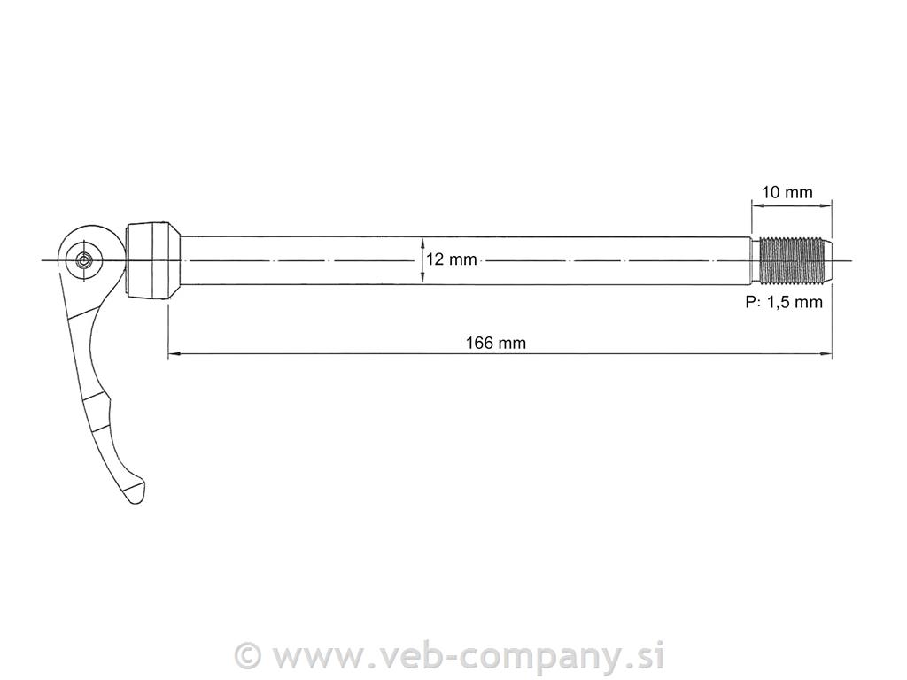 Zapiralo NOVATEC QR269R Thru Axle