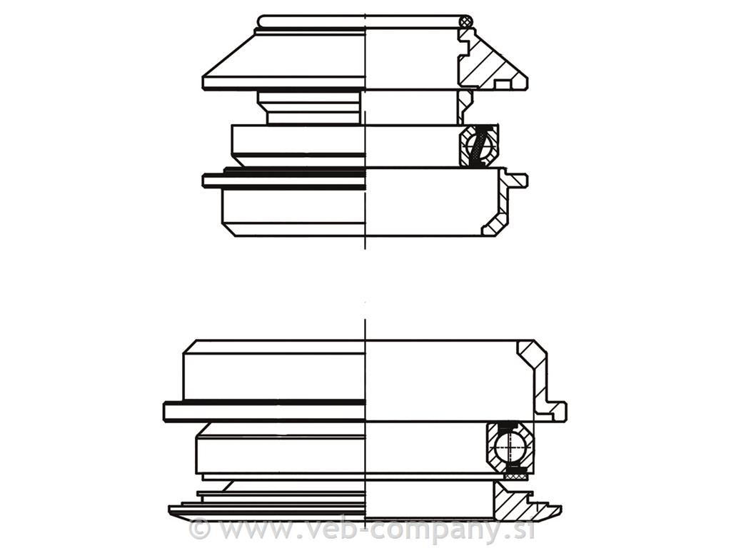 Krmilni Ležaj M-WAVE ZS44/56C 1.1/8"-1.5